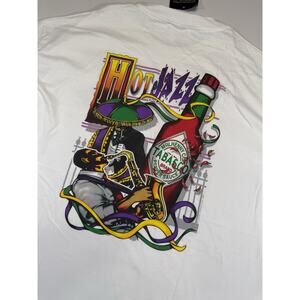 Vintage 2000 Tabasco New Orleans Jazz Graphic T-Shirt XL Deadstock Y2K Tee
